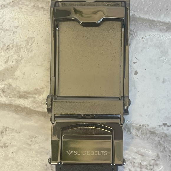 SLIDEBELTS Vegan Synthetic Leather Sliding Locking Click Belt Men’s size 30-40 - Picture 4 of 7